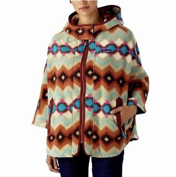 Patagonia Synchilla Poncho, timber twist. - Picture 1 of 6